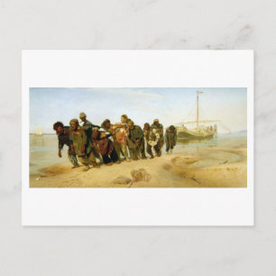 Boatmen på Volga, 1870-73 Vykort