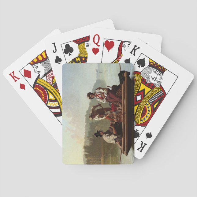 Boatmen vid Missouri River Casinokort (Baksidan)