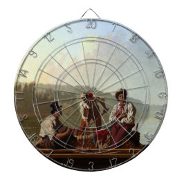 Boatmen vid Missouri River Darttavla