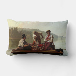 Boatmen vid Missouri River Lumbarkudde