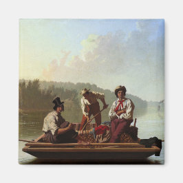 Boatmen vid Missouri River Magnet