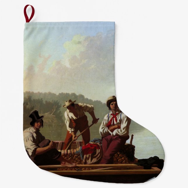 Boatmen vid Missouri River Stor Julstrumpa (Framsidan)