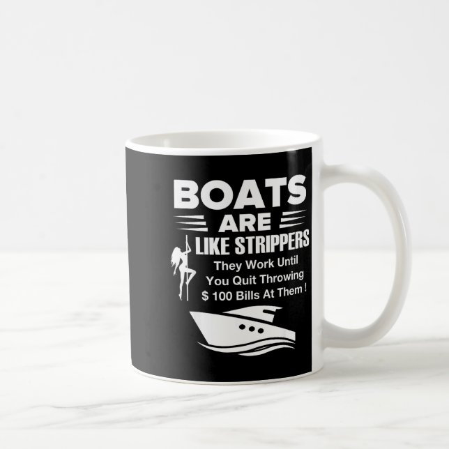 Boats Are Like Funny Sarcastic Cool Saying Quote  Kaffemugg (Höger)