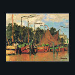 Boats at Zaandam by Claude Monet,  Vykort<br><div class="desc">Boats at Zaandam,  famous painting by Claude Monet,  1871.</div>