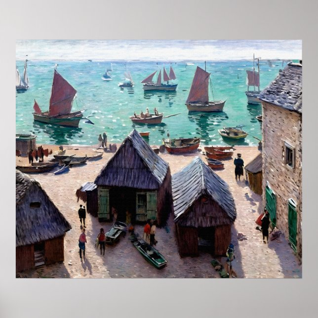 Boats avgång, Étretat Poster (Framsidan)