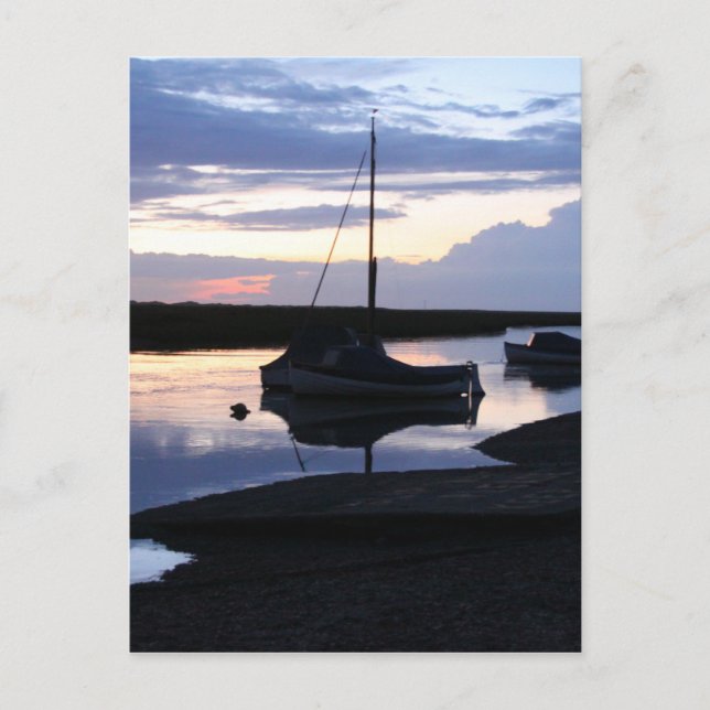 Boats Blakeney vid dusk Vykort (Framsida)