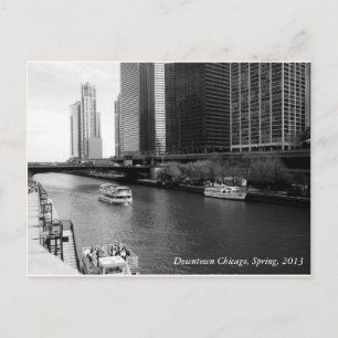 Boats Downtown, Chicago, Vår 2013 Vykort