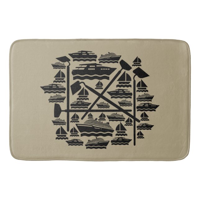 Boats & Hoes Bath Mat Badrumsmatta (Framsidan)