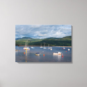 Boats i Barmouth Harbour Canvastryck
