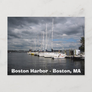 Boats i Boston Harbour Vykort