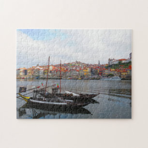 Boats i floden Douro - Porto, Portugal Pussel
