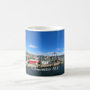 Boats i hamnen i Gloucester Kaffemugg