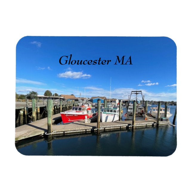 Boats i hamnen i Gloucester Magnet (Horisontell)