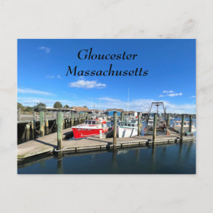 Boats i hamnen i Gloucester Vykort