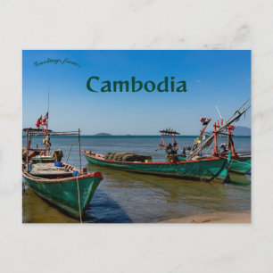 Boats i Kep Kambodja Vykort