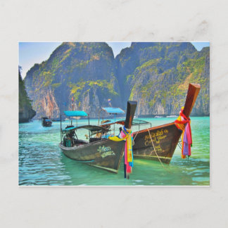 Boats i Maya Bay Vykort