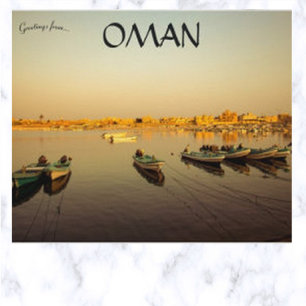 Boats i Salalah Oman Vykort