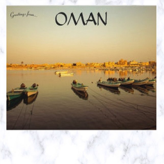 Boats i Salalah Oman Vykort (Skapare uppladdad)