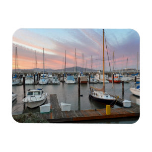 Boats i småbåtshamn magnet