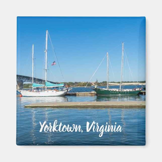 Boats i Yorktown-floden Magnet (Framsidan)