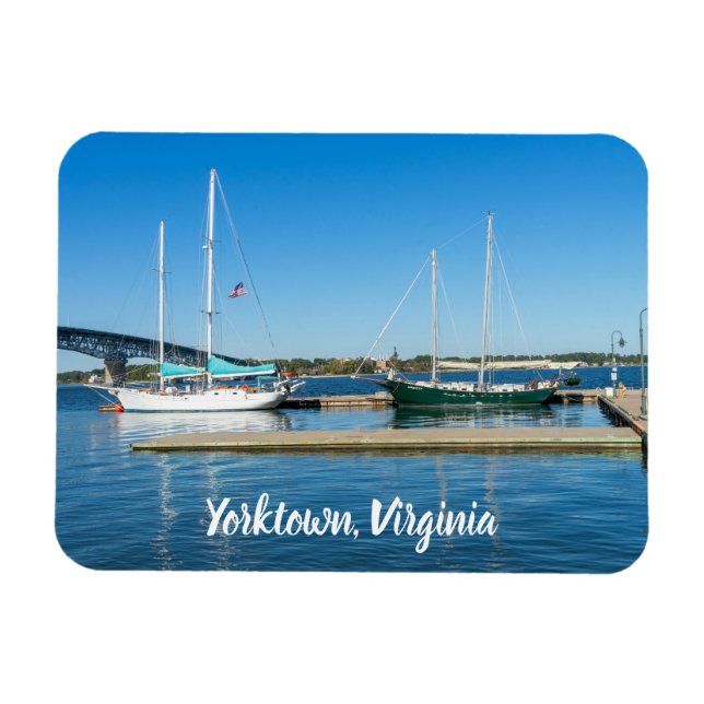 Boats i Yorktown-floden Magnet (Horisontell)