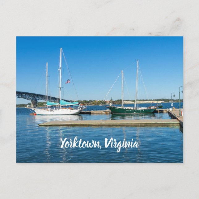 Boats i Yorktown-floden Vykort (Framsida)