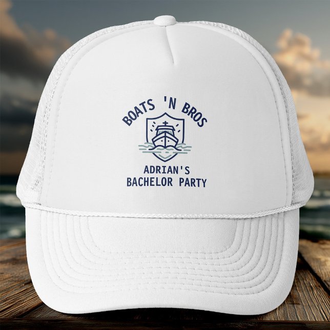 Boats N Bros Bachelor Party Favor Nautical Groom Keps (Skapare uppladdad)