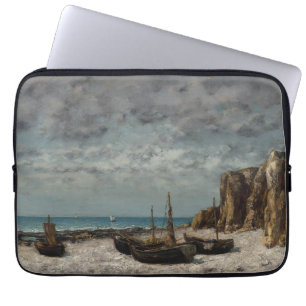 Boats på en Beach, Étretat - Gustave Courbet Laptop Fodral