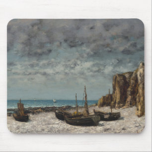 Boats på en Beach, Étretat - Gustave Courbet Musmatta