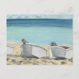 Boats på Grande Anse-vykort Vykort