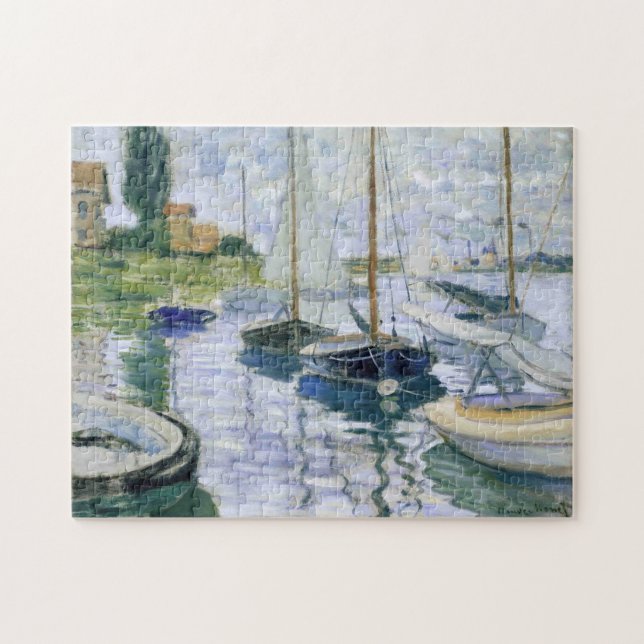 Boats på Rest Petit-Gennevilliers Monet Fine Art Pussel (Horisontell)