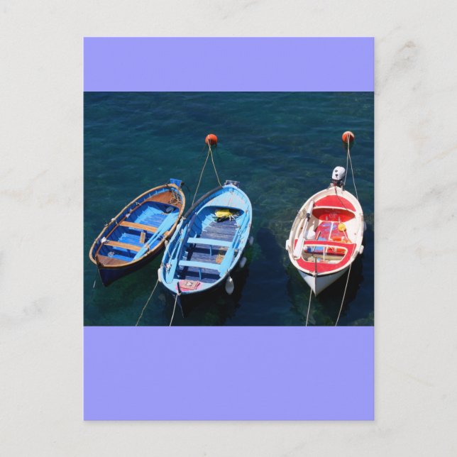 Boats Riomaggiore hamn Vykort (Framsida)