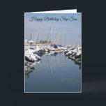Boats Step Son Birthday Card Kort<br><div class="desc">Kortbåtar i ett småbarnskort för småbåtar som du kan anpassa med valfri text. Om du behöver hjälp med att anpassa kontaktar du oss genom länken på den här sidan. Marina-stegs sondagskort</div>