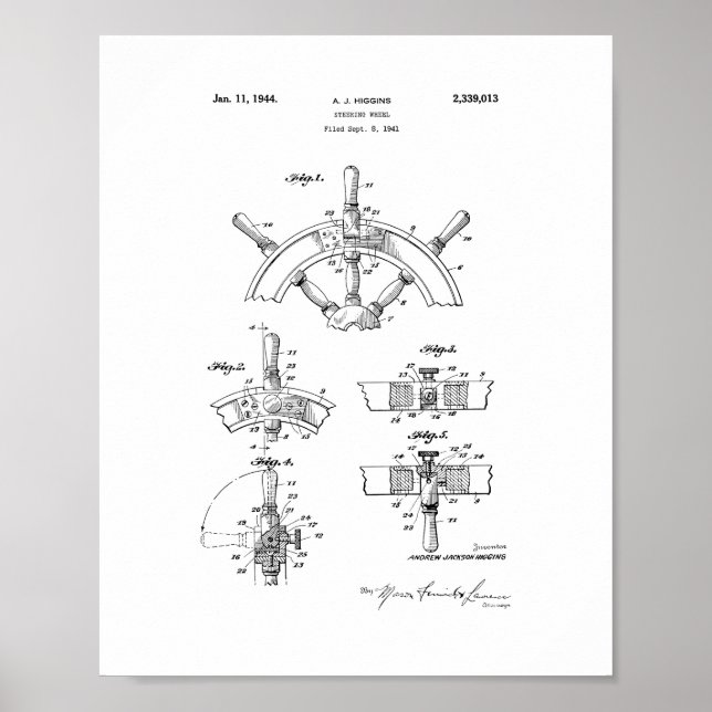 Boats styrhjulspatent poster (Framsidan)