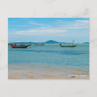 Boats vid Koh Phangan Vykort