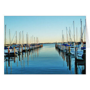 Boats vid Marina av Shirley Taylor Hälsningskort
