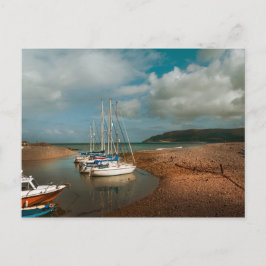 Boats vid Porlock Weir i Somerset Vykort