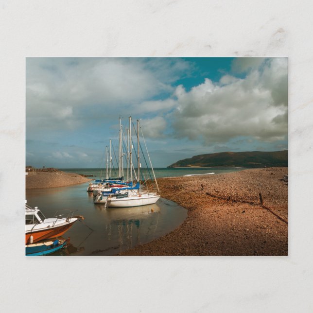 Boats vid Porlock Weir i Somerset Vykort (Framsida)