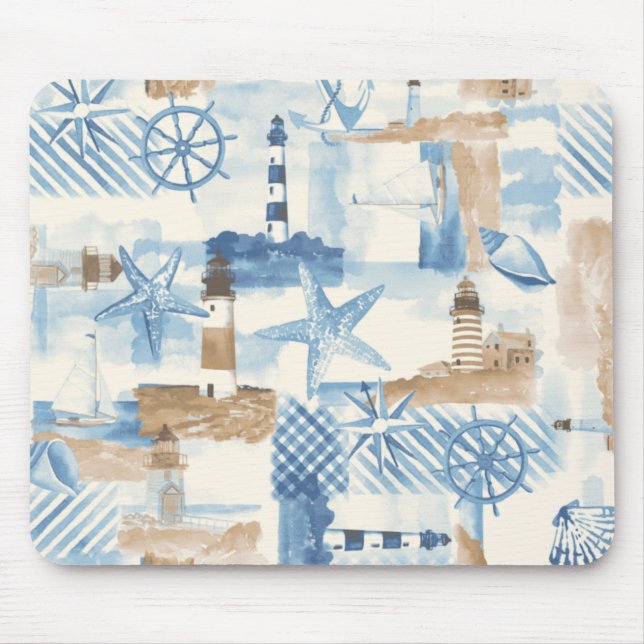 Boattema nautisk sjöförankra ratten se musmatta (Framsidan)