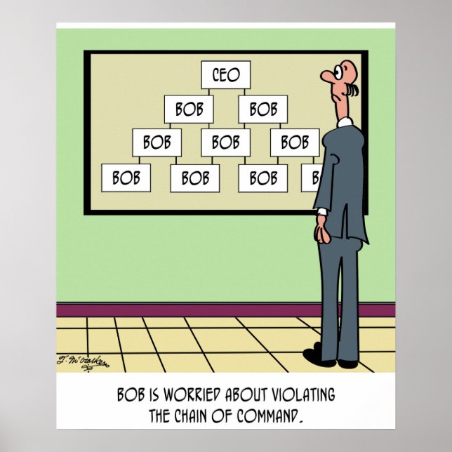 Bob är den enda i organisationsschemat poster (Framsidan)