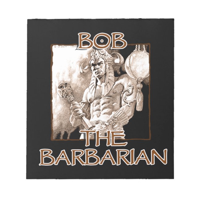 Bob, Barbarian Anteckningsblock (Framsida)