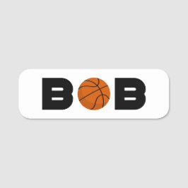 Bob Basketball Namnbricka