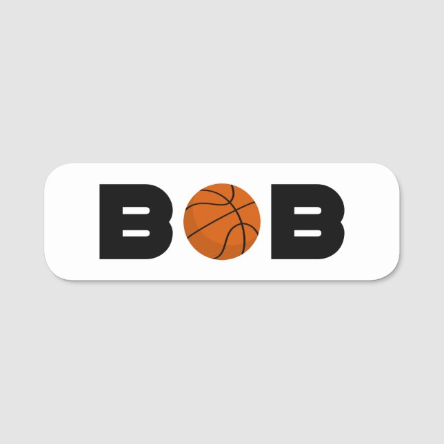 Bob Basketball Namnbricka (Framsida)
