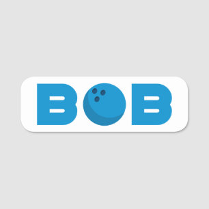 Bob bowling namnbricka