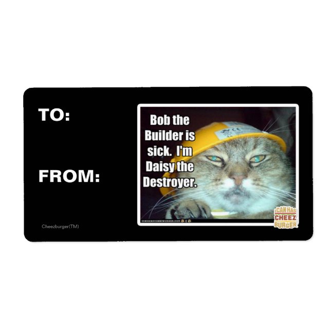 Bob Builder är sjuk Fraktsedel (Framsidan)