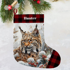 Bob Cat Wildlife-julfesten Stor Julstrumpa