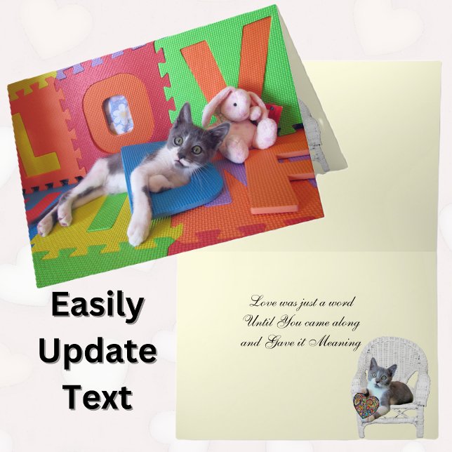 Bob Cats Purrect Ord Valentine Card Kort (Skapare uppladdad)