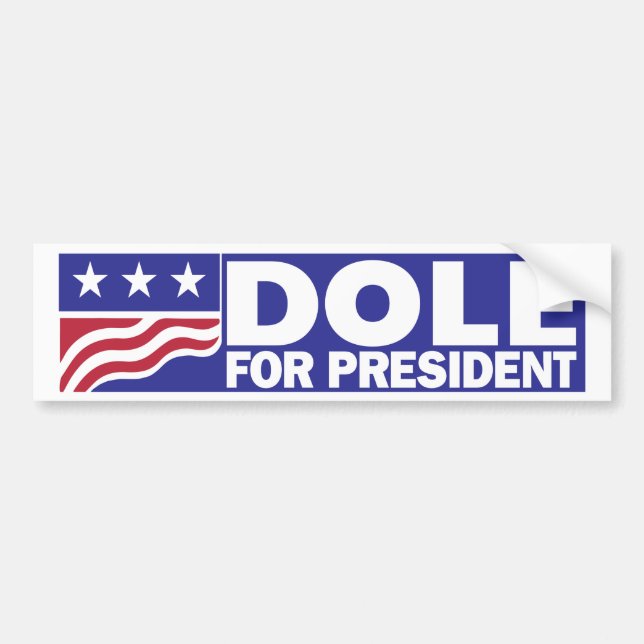 Bob Dole 1996 för president Bildekal (Framsidan)