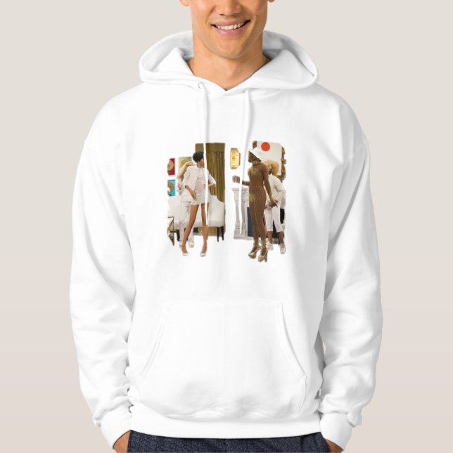 Bob Drag Queen - vit A$$ Party Hoodie (Framsida)