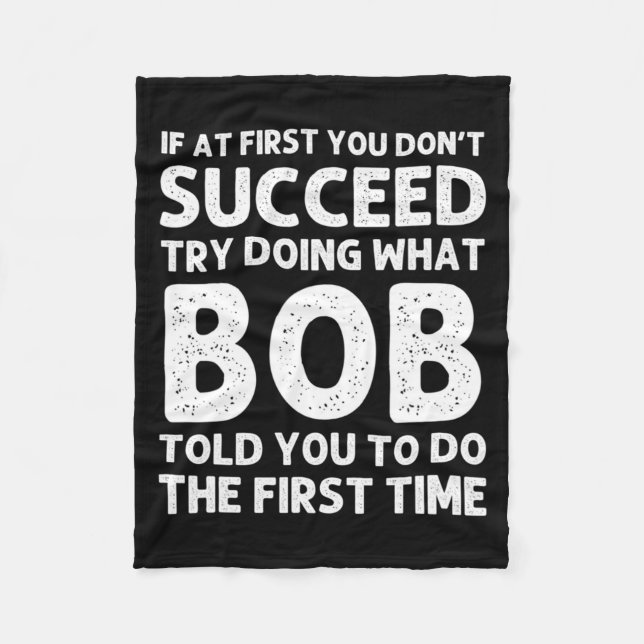 Bob Gift Name D Birthday Funny Christma  Fleecefilt (Framsidan)